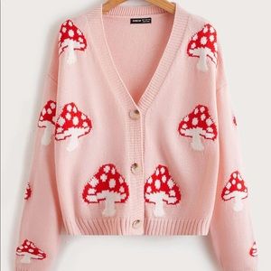 Pink mushroom sweater